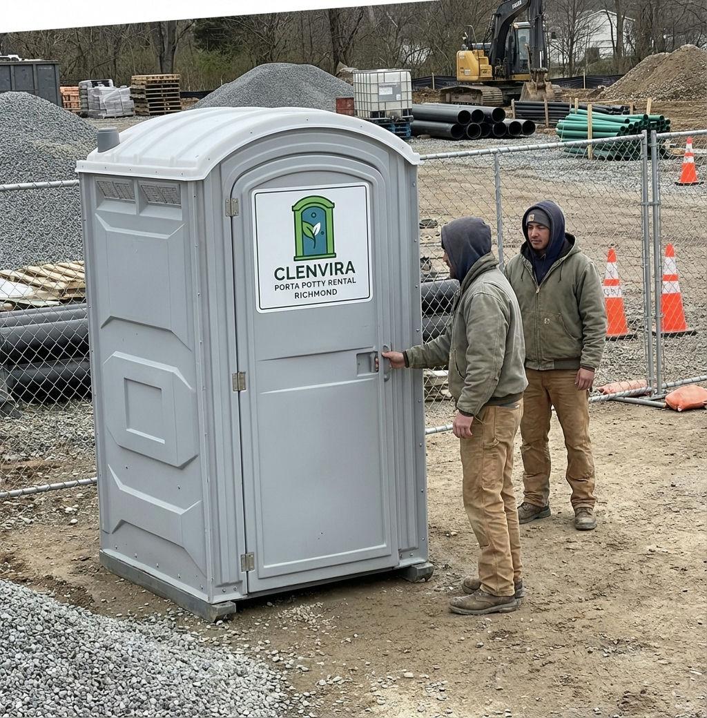 Construction site toilet rental in Richmond